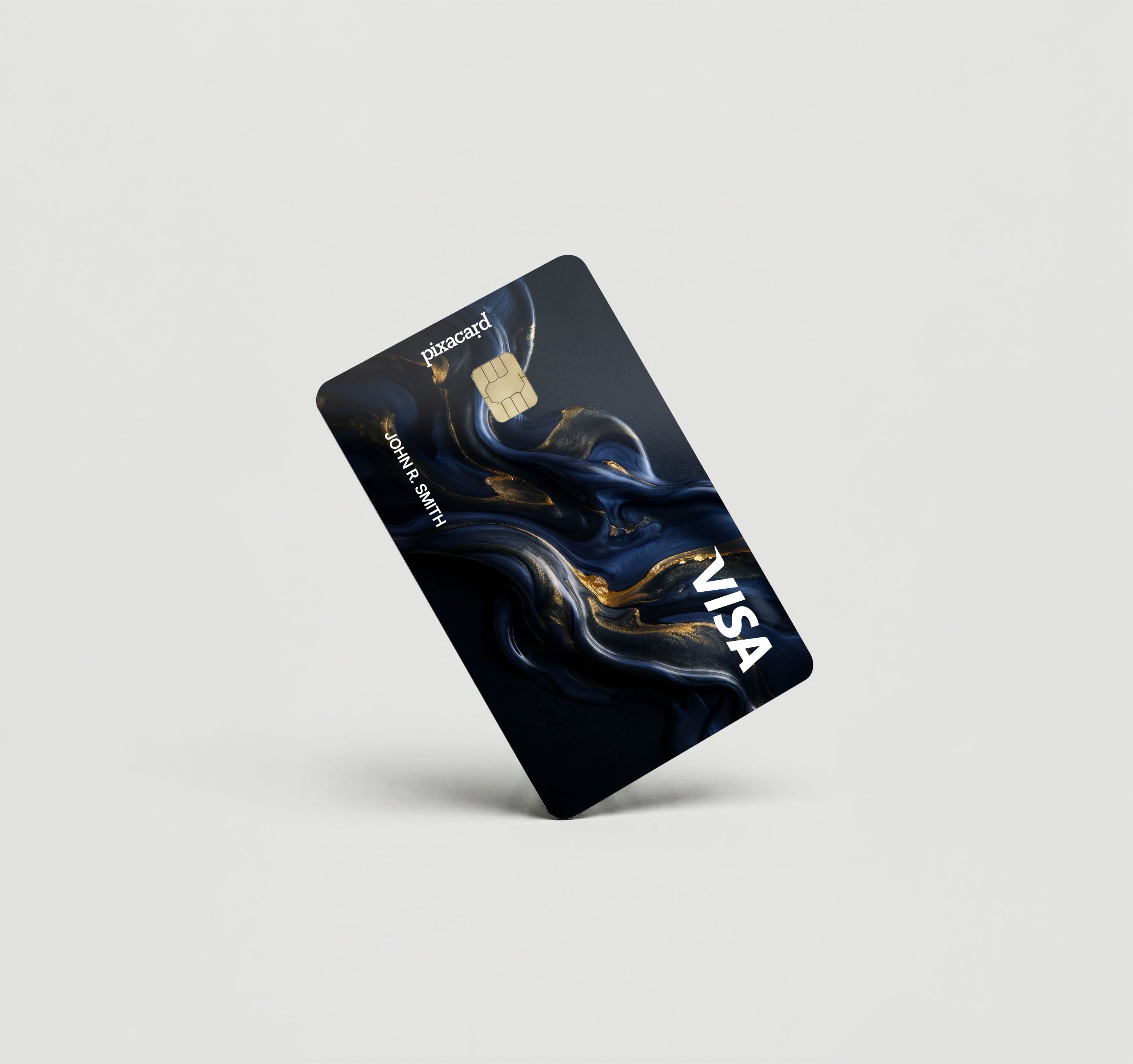 Mockup Cardskin pixacard-blue-fluid-cardskin