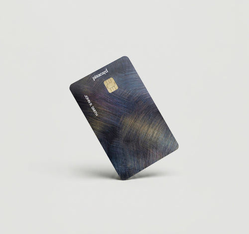 Mockup Cardskin pixacard-brushed-metal-cardskin