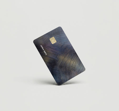 Mockup Cardskin pixacard-brushed-metal-cardskin
