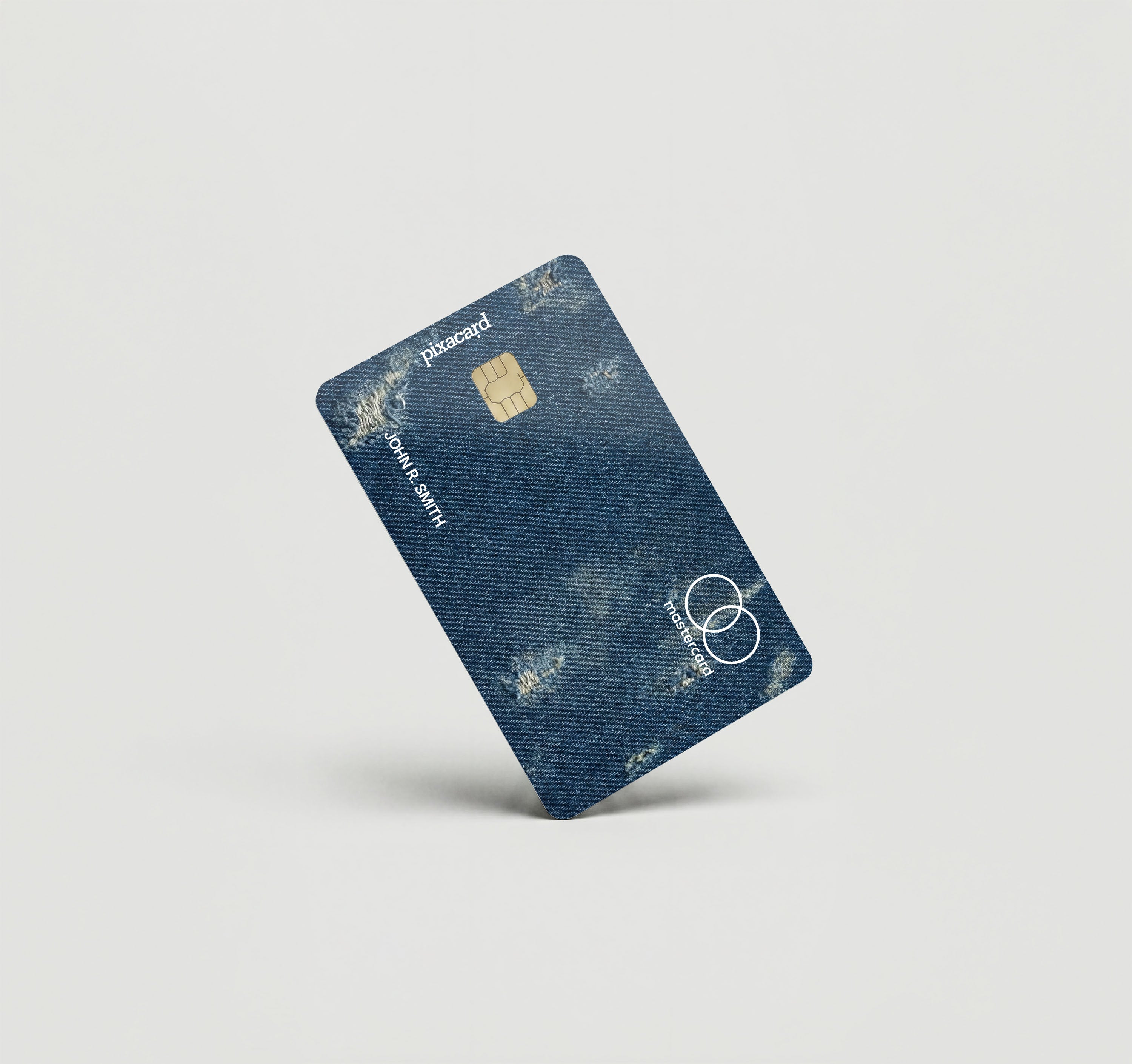 Mockup Cardskin pixacard-worndenim-cardskin