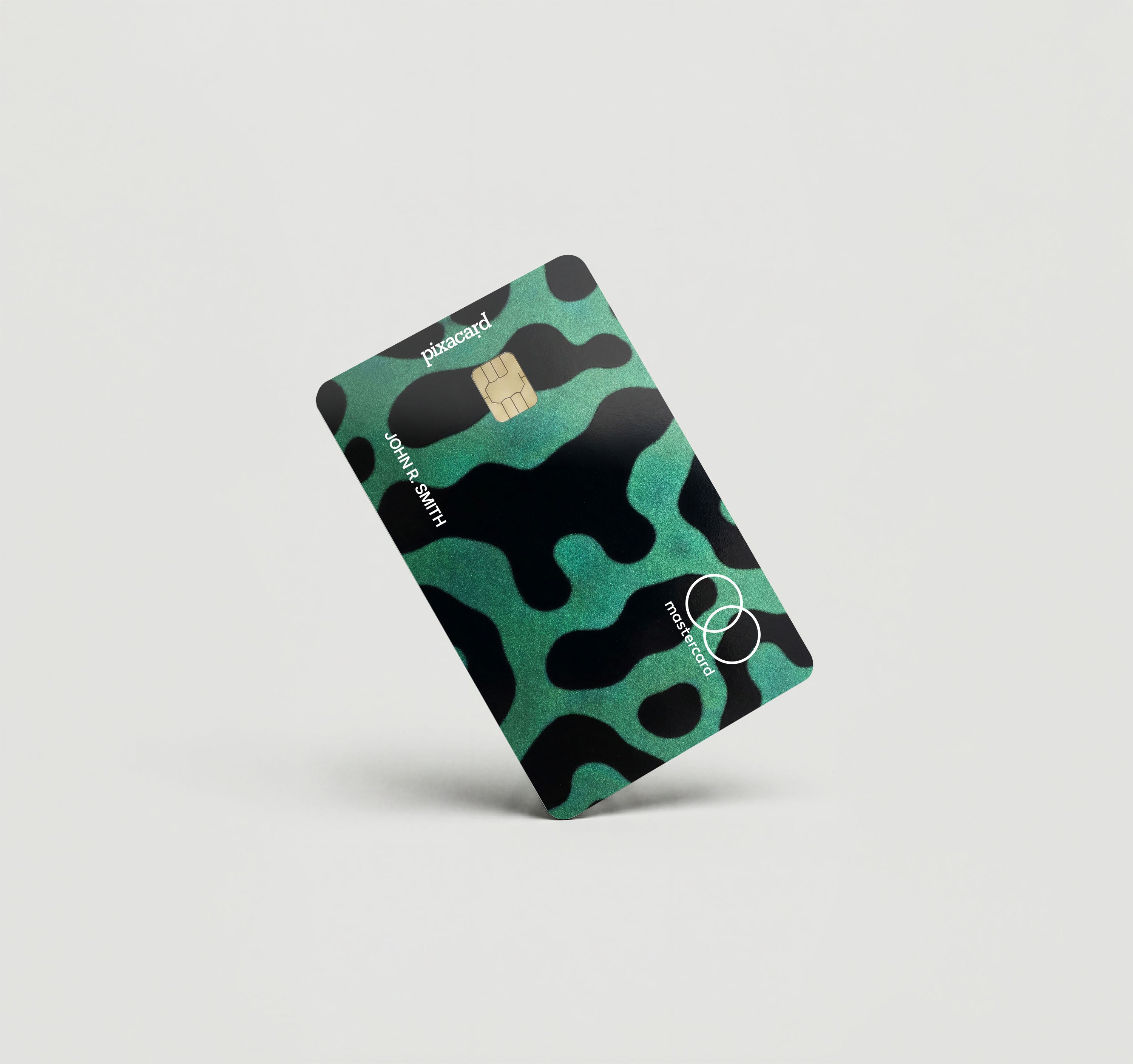 Mockup Cardskin pixacard-green-black-poison-frog-cardskin