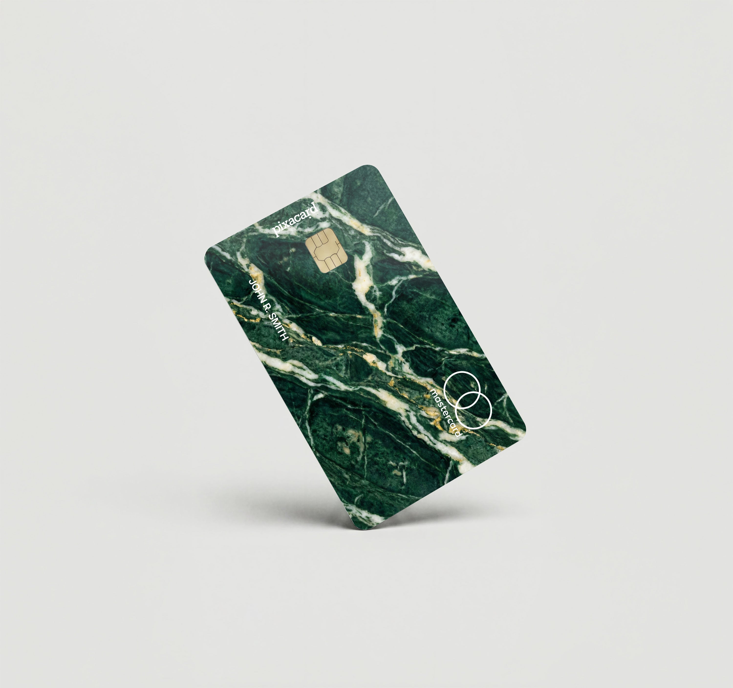 Mockup Cardskin pixacard-green-marble-cardskin