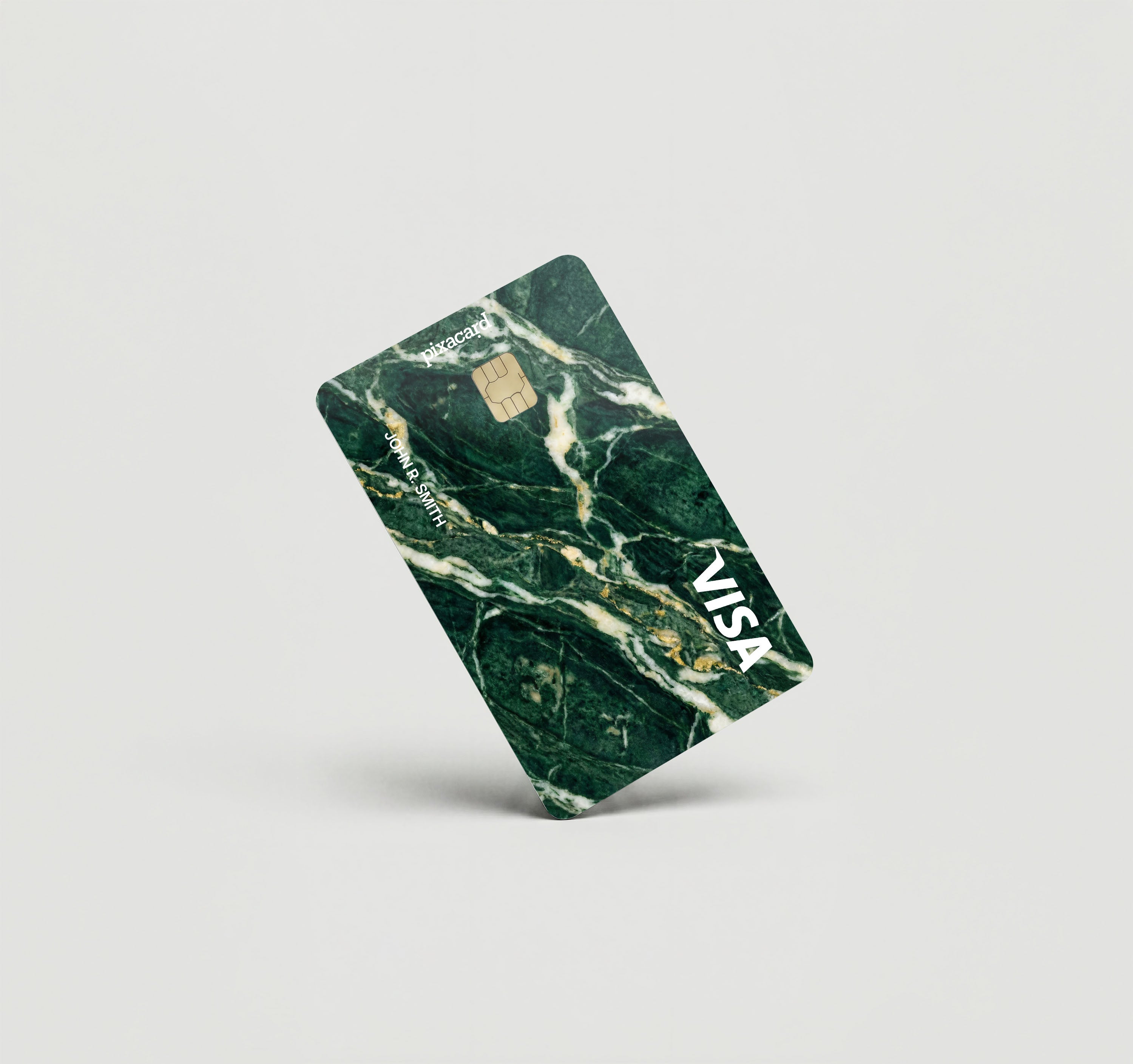 Mockup Cardskin pixacard-green-marble-cardskin
