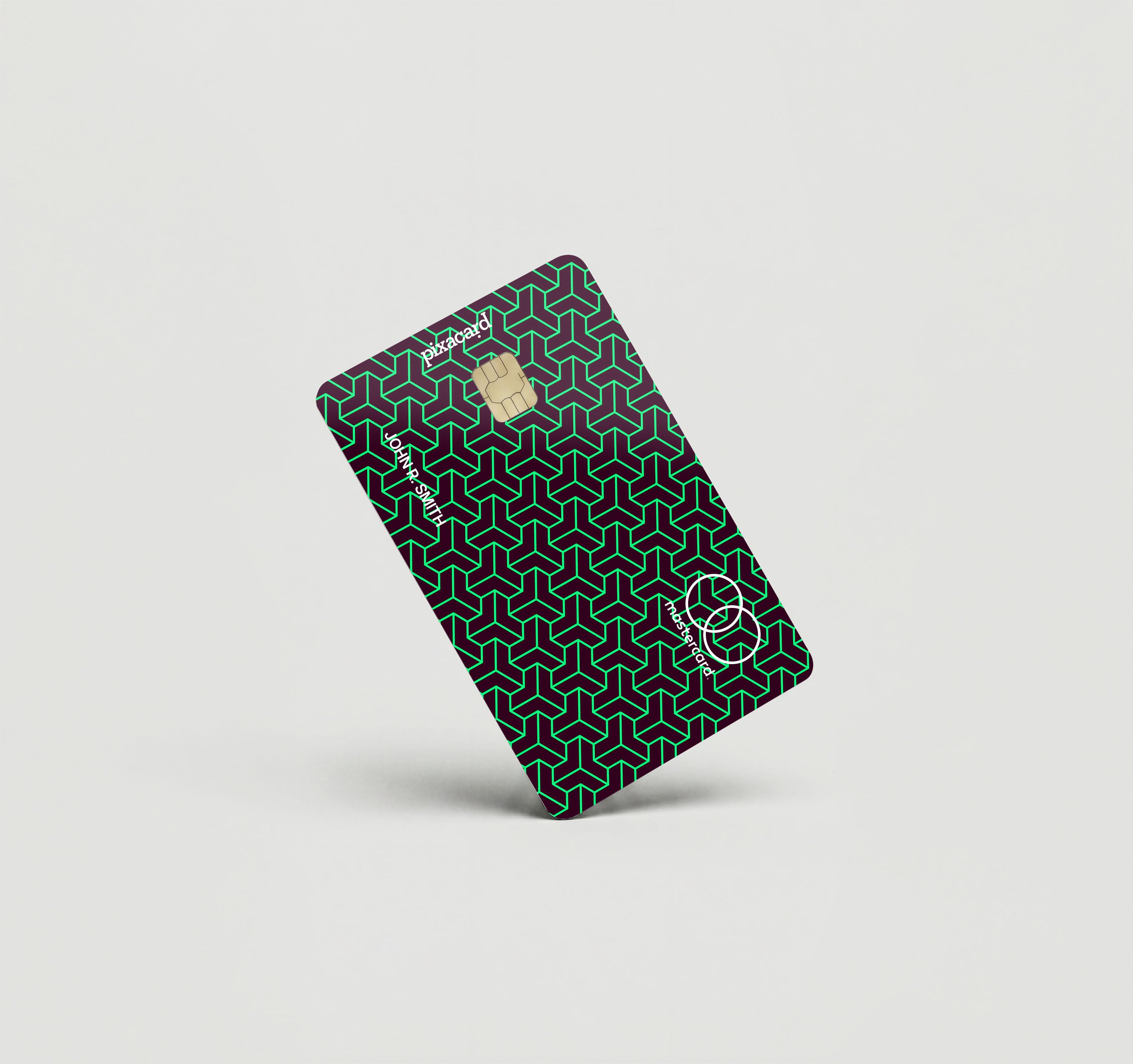 Mockup Cardskin pixacard-neon-cardskin