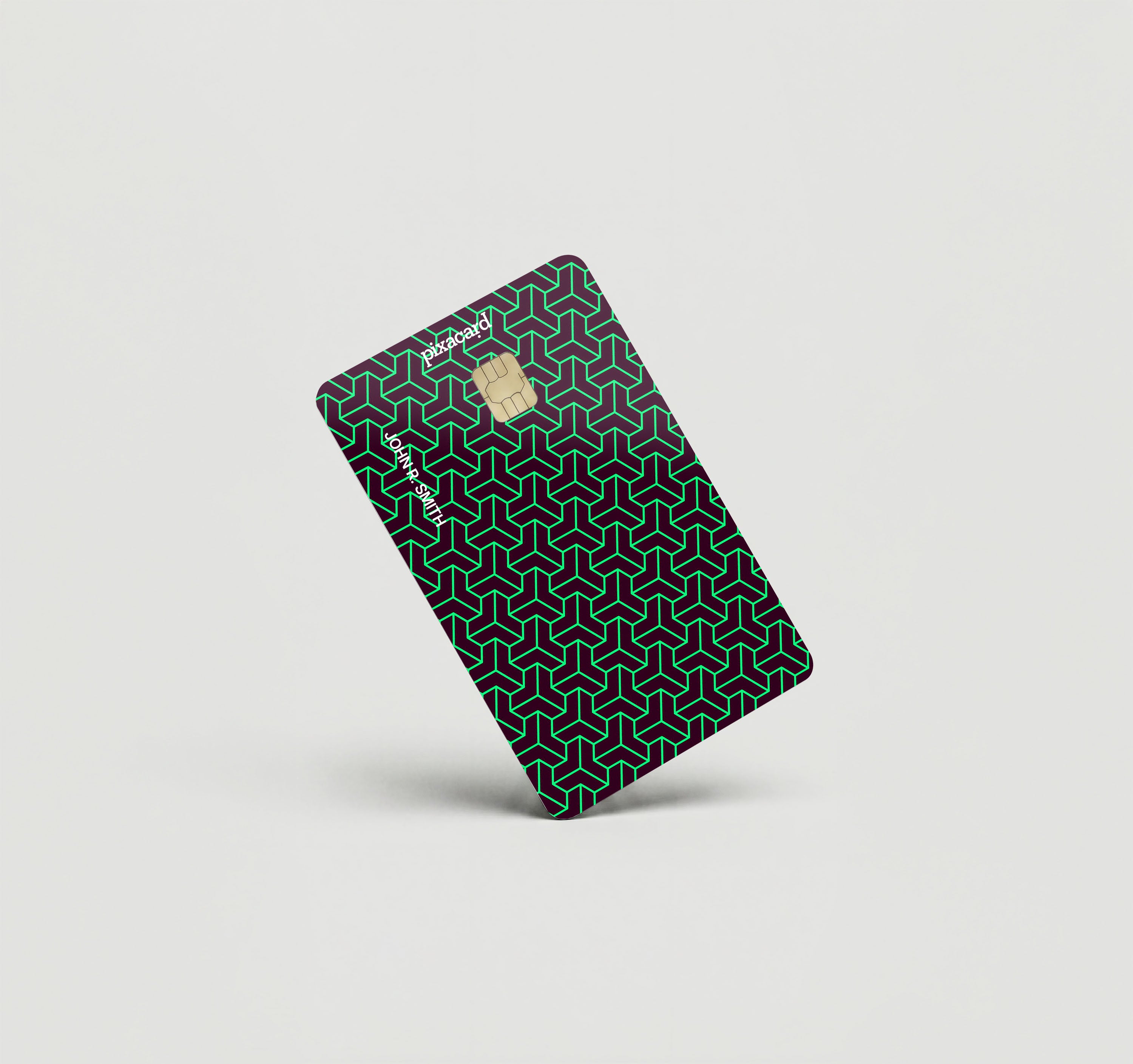 Mockup Cardskin pixacard-neon-cardskin