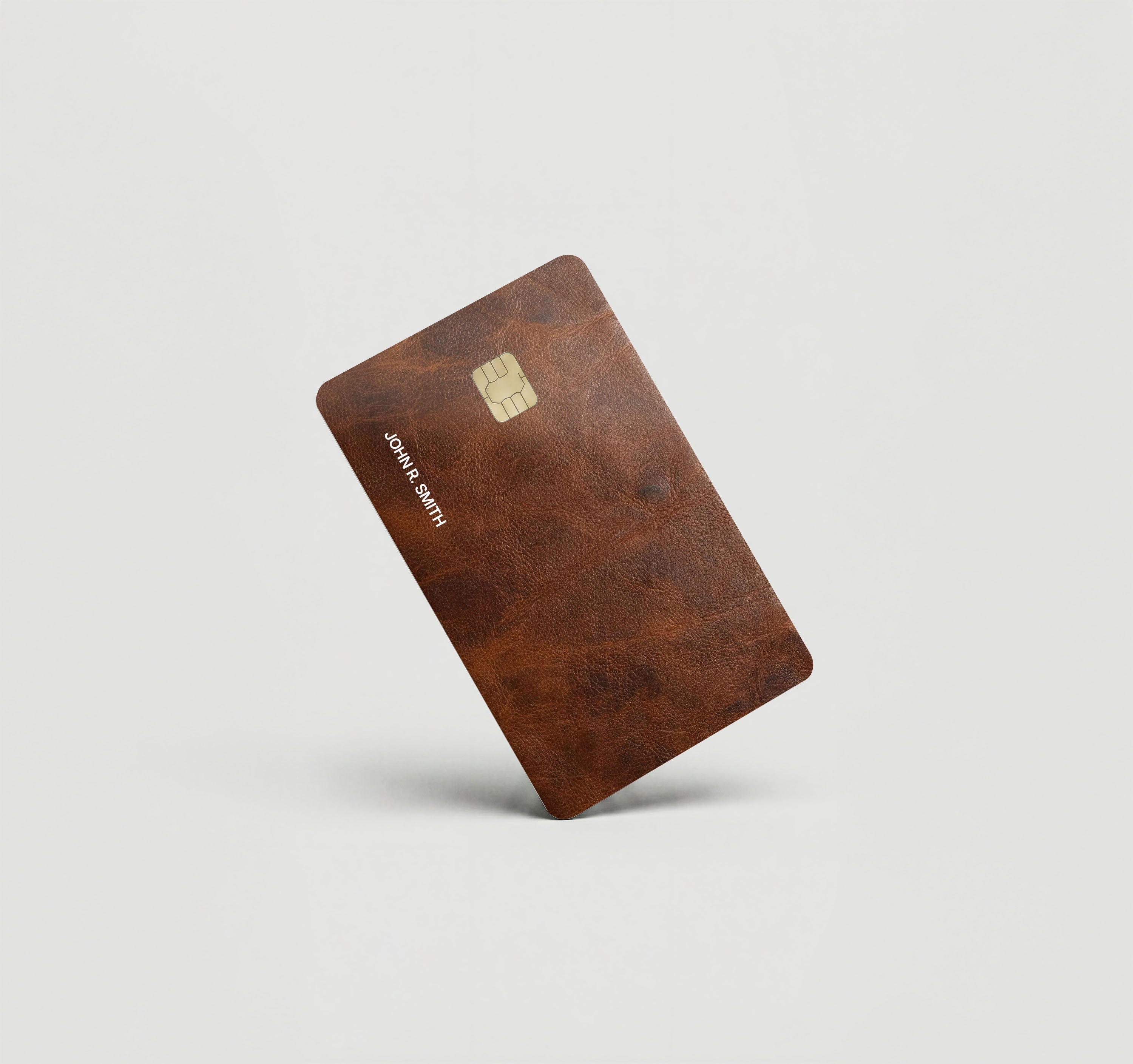 Mockup Cardskin pixacard-chocolate-leather-cardskin