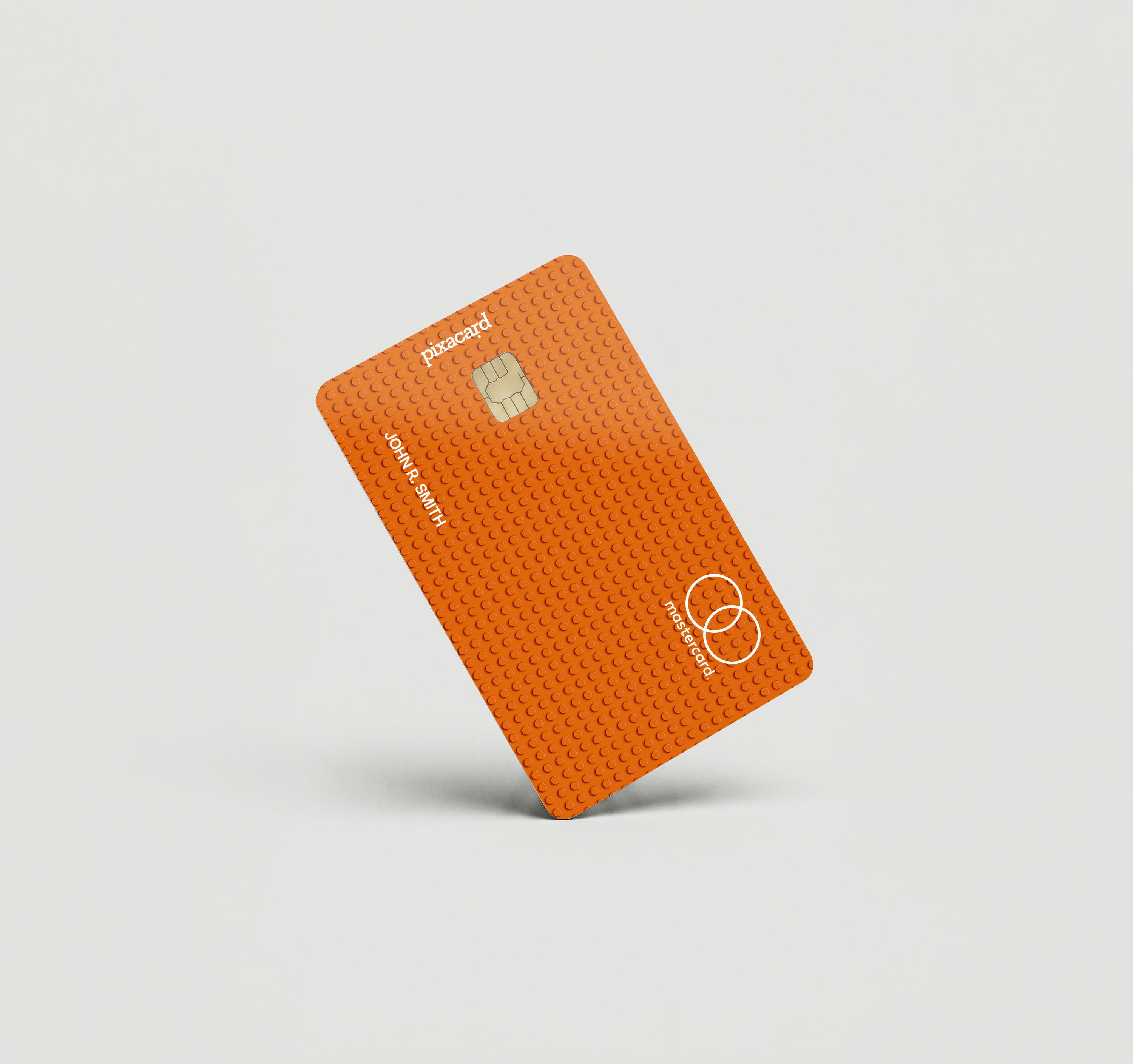 Mockup Cardskin pixacard-orange-lego-cardskin