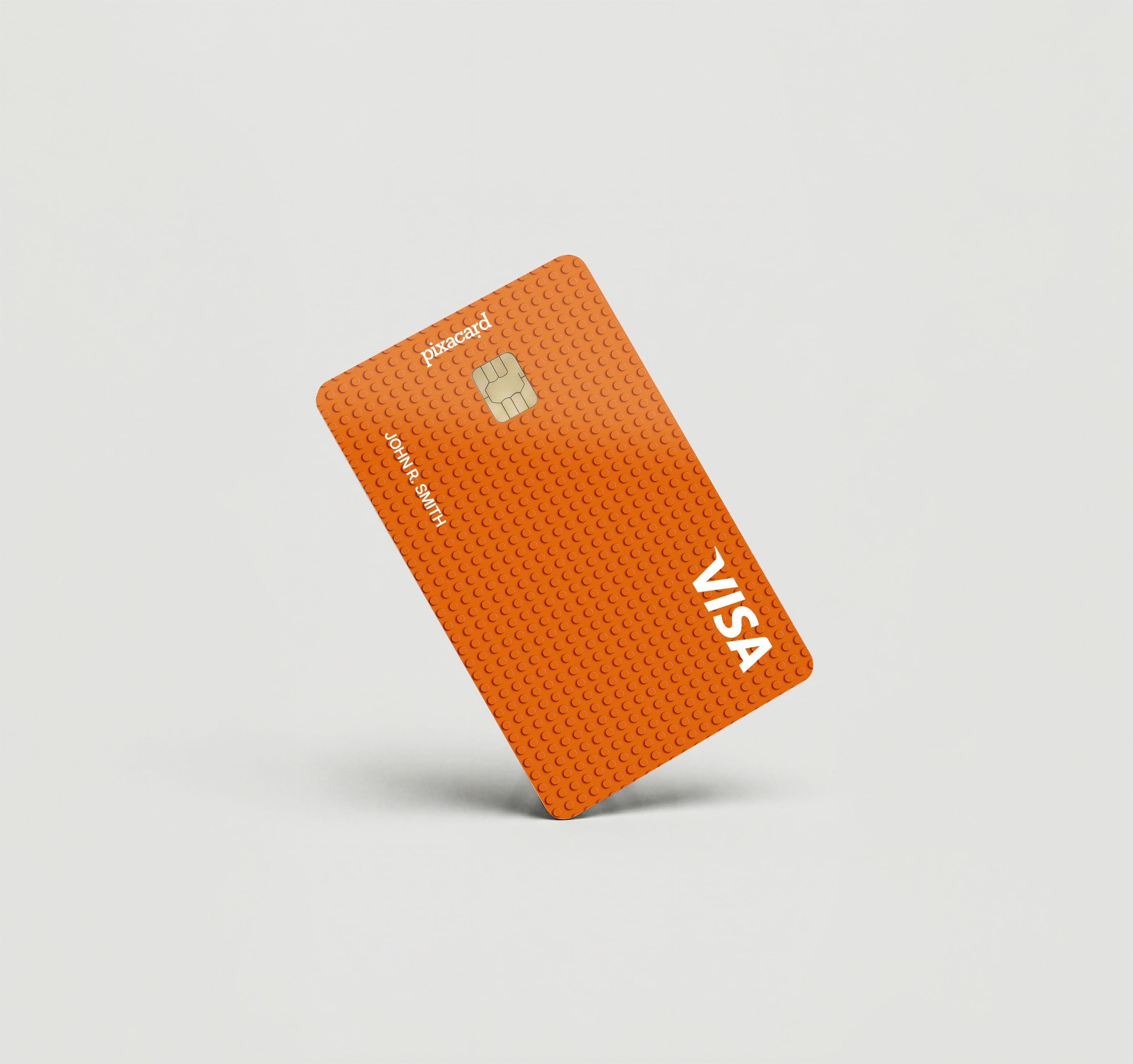 Mockup Cardskin pixacard-orange-lego-cardskin