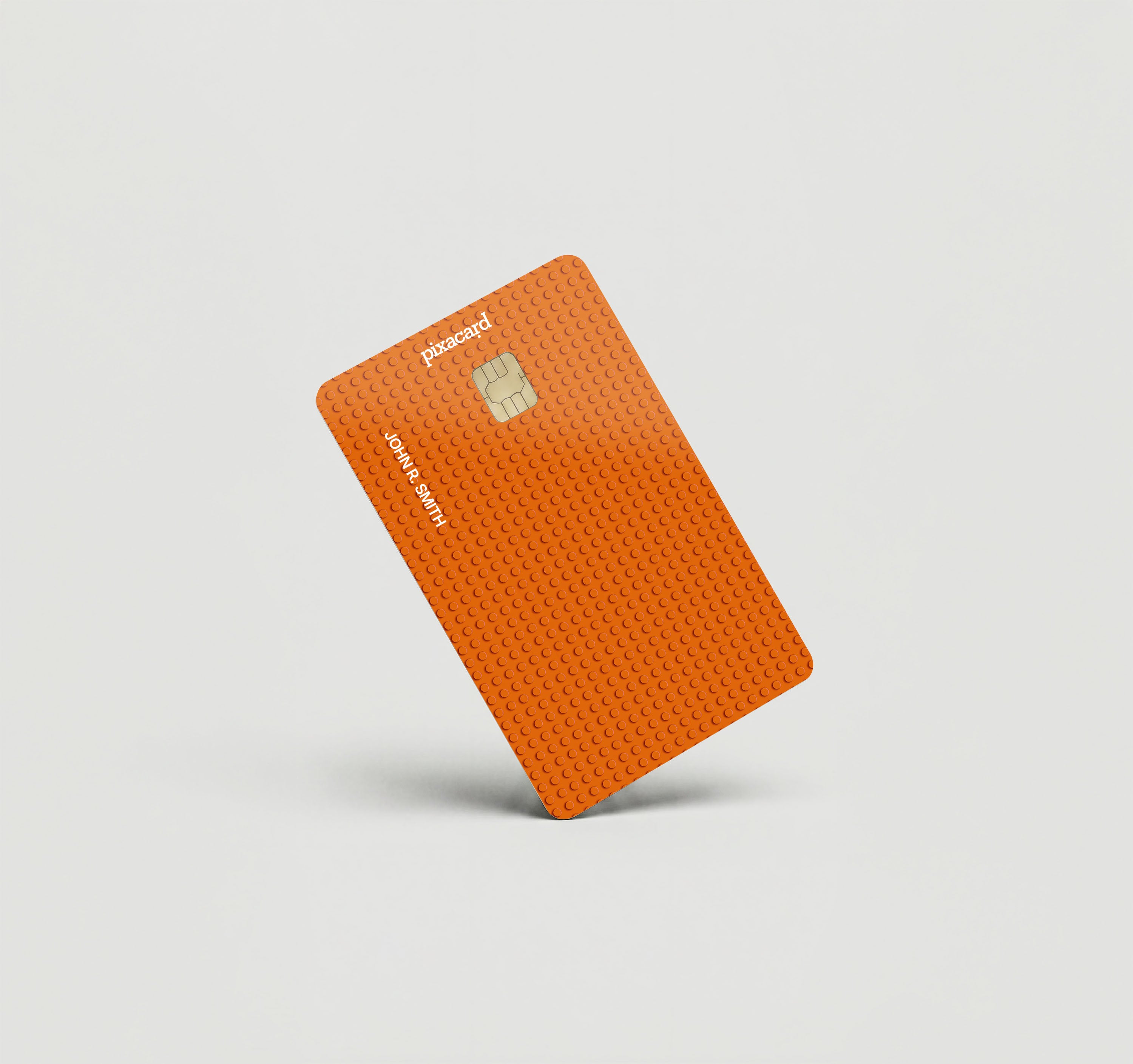 Mockup Cardskin pixacard-orange-lego-cardskin
