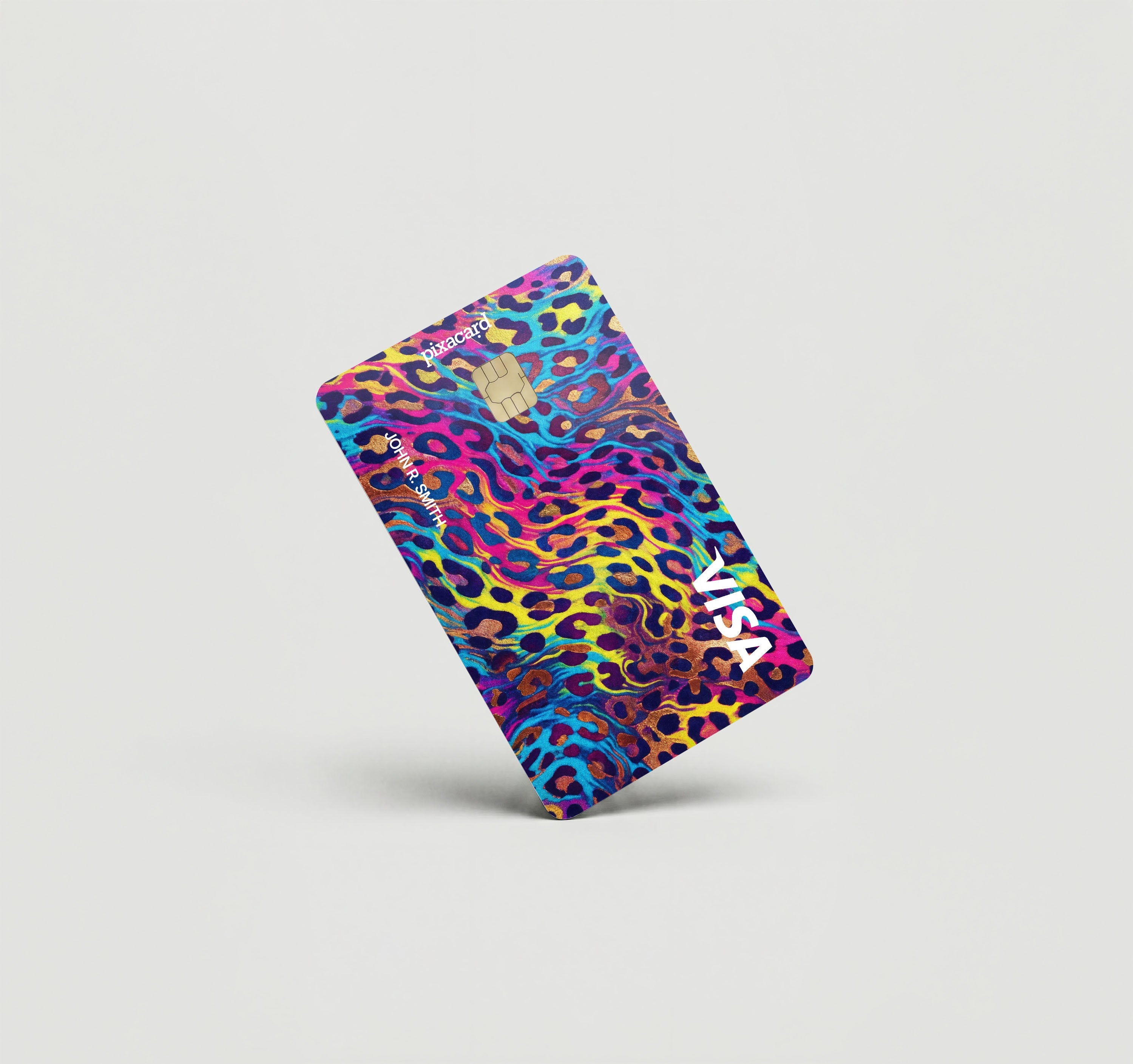 Mockup Cardskin pixacard-psy-leopard-cardskin