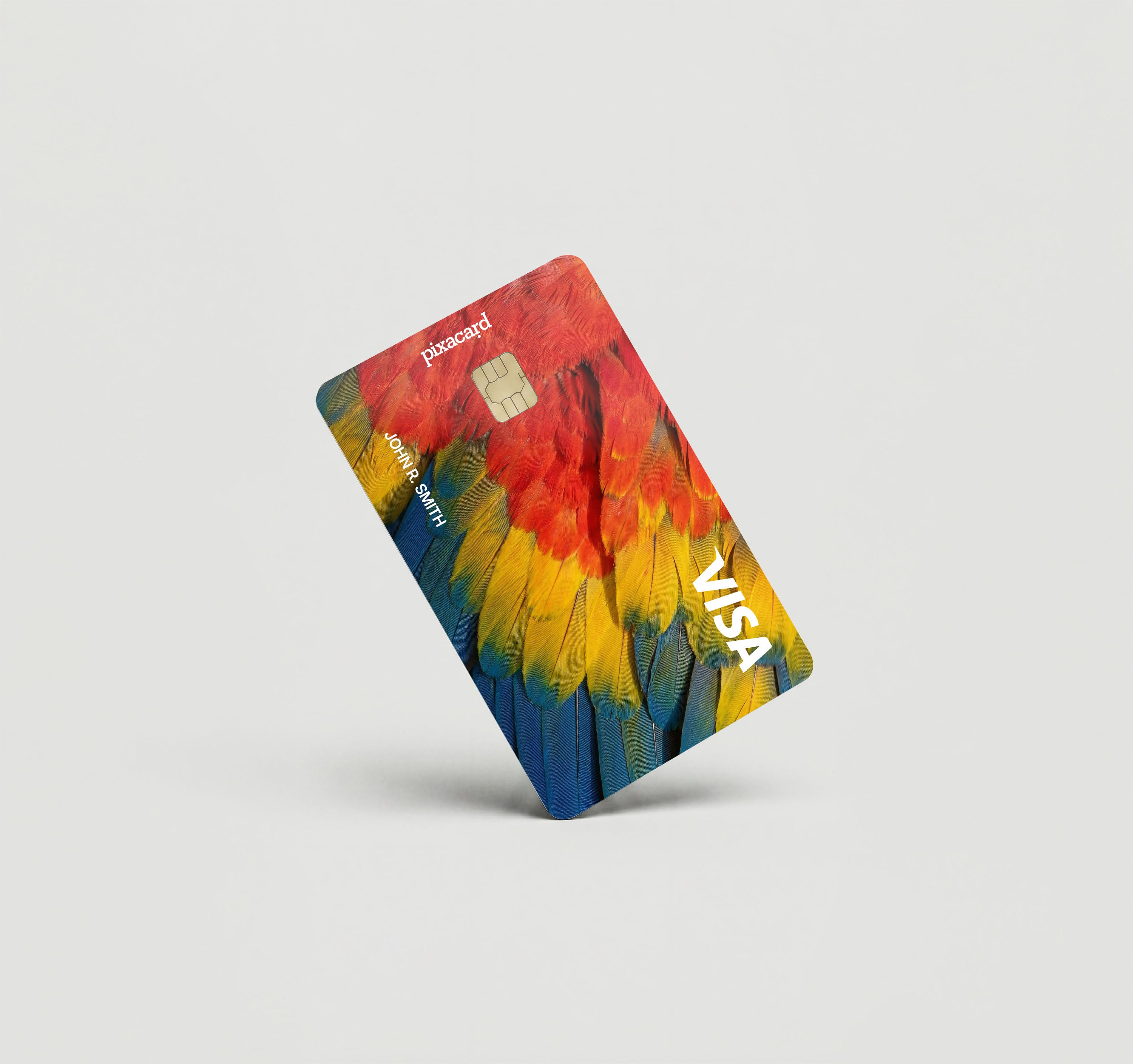 Mockup Cardskin pixacard-scartlett-macaw-cardskin