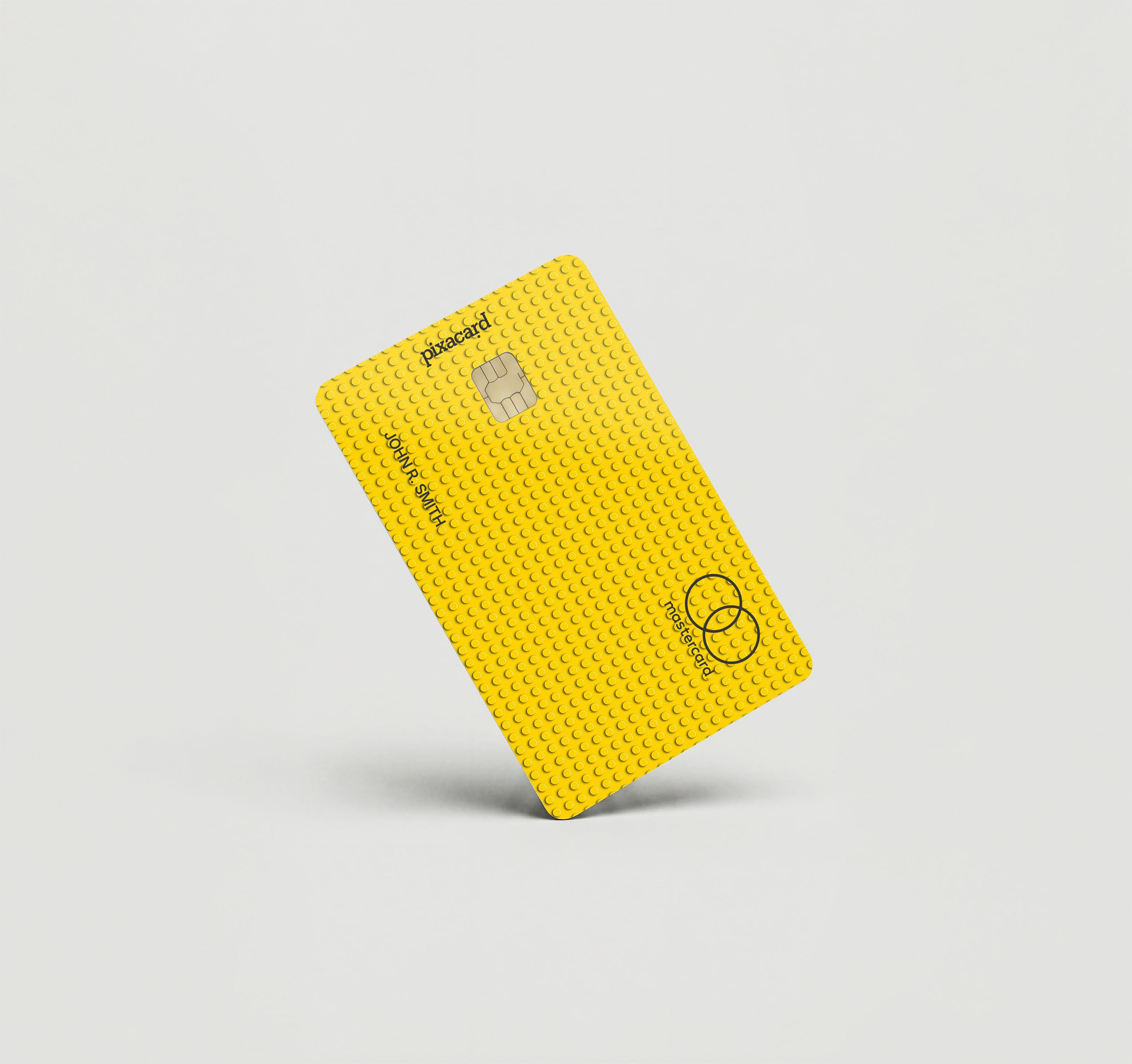Mockup Cardskin pixacard-yellow-lego-cardskin